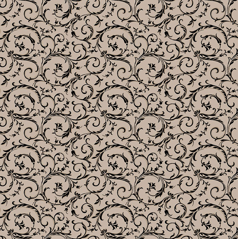 Warm Embrace By Kanvas Studio For Benartex - Scrolling Embrace Gray/Black