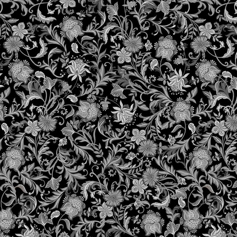 Warm Embrace By Kanvas Studio For Benartex - Opulent Garden Black