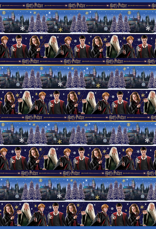 Harry Potter Winter By Warner Bros For Benartex - Hp Winter Stripe Blue