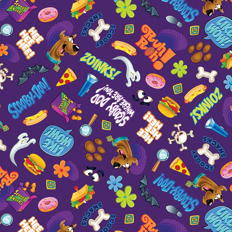 Scooby Doo By Warner Bros For Benartex - Scooby Fun Purple