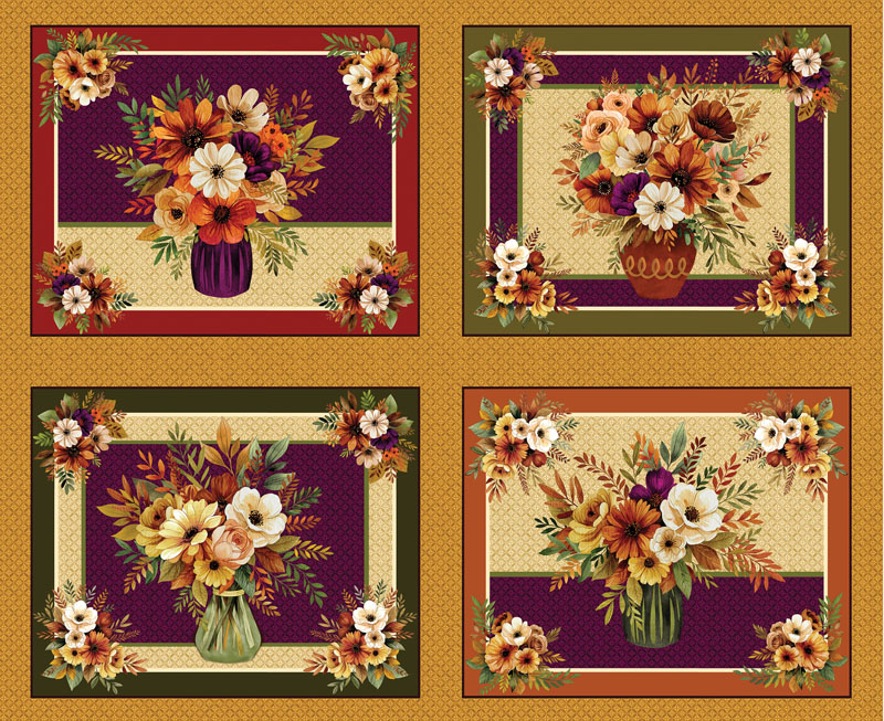 Amber And Spice By Kanvas Studio For Benartex - Amber & Spice Panel Multi