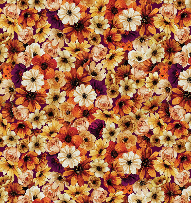Amber And Spice By Kanvas Studio For Benartex - Amber & Spice Garden Russet