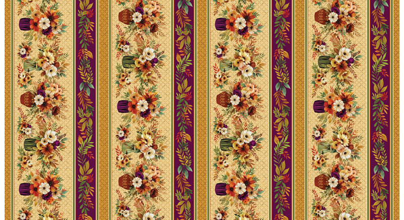 Amber And Spice By Kanvas Studio For Benartex - Amber & Spice Stripe Multi