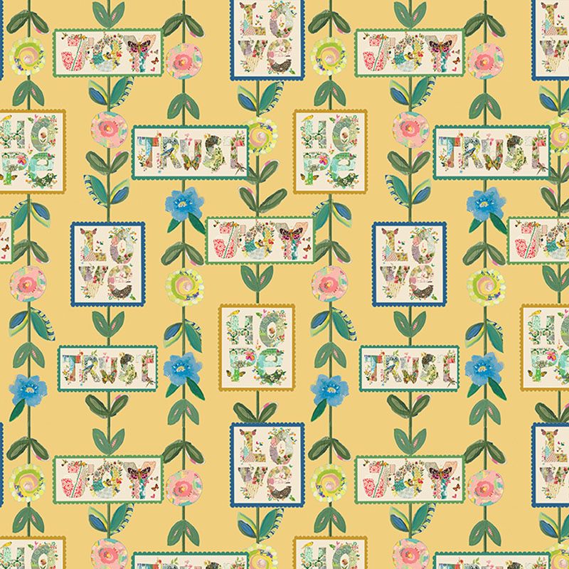 Hope By Kelly Rae Roberts For Benartex - Yellow