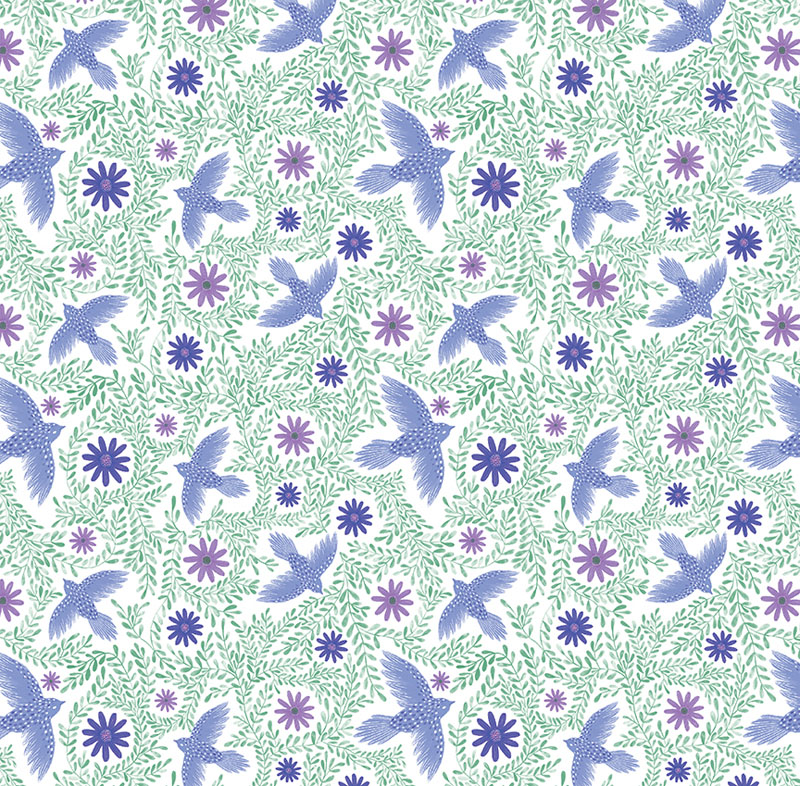 Beautiful World By Lee Foster Wilson For Benartex - Sing Your Own Song Peri/Green