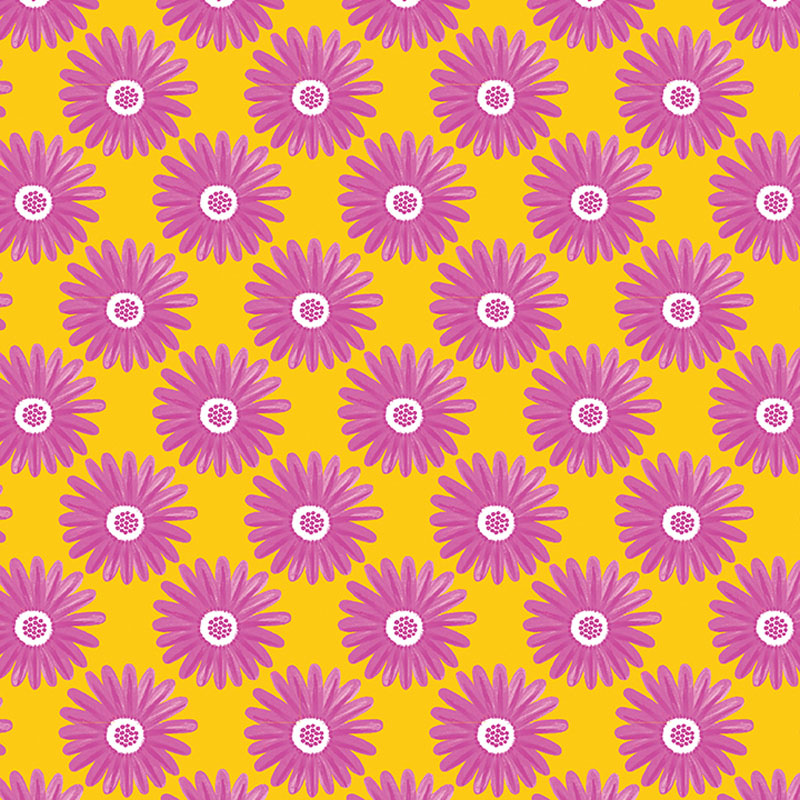 Beautiful World By Lee Foster Wilson For Benartex - Sunny Day Flowers Yellow/Pink