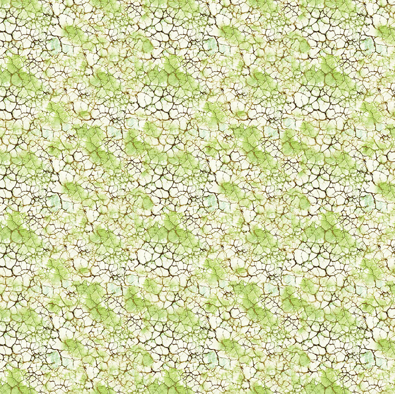Dragonfly And Moon By Peggy Collins For Benartex - Cracked Earth Light Lime