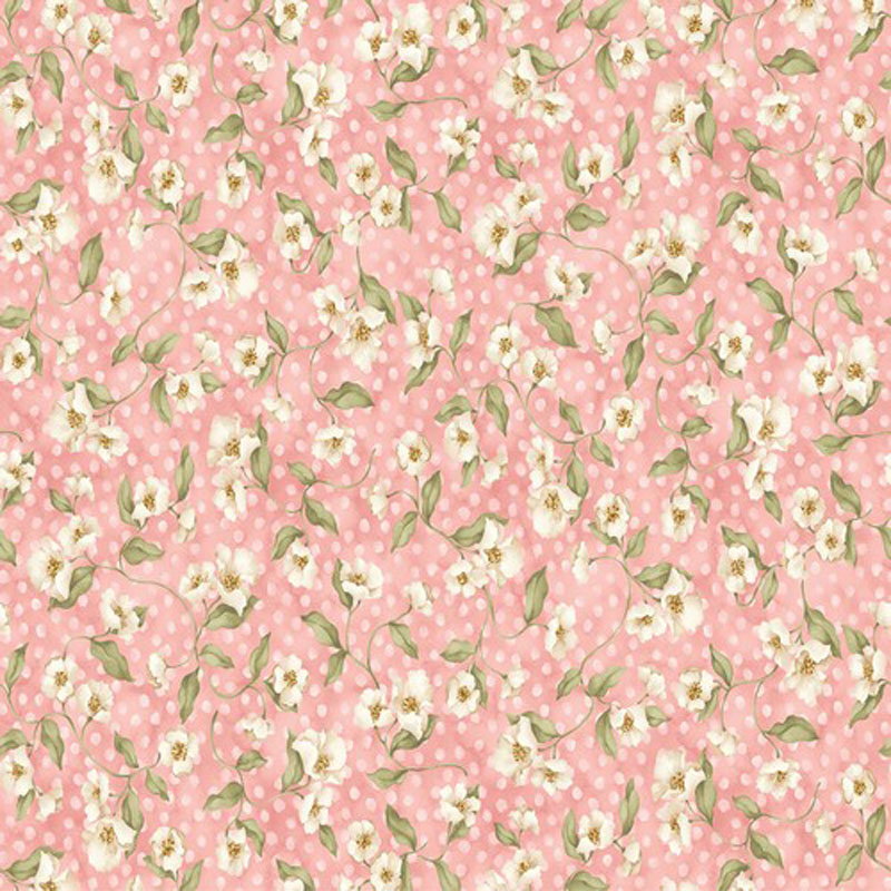 Blossoms 108" By Nancy Halvorsen For Benartex - Pink