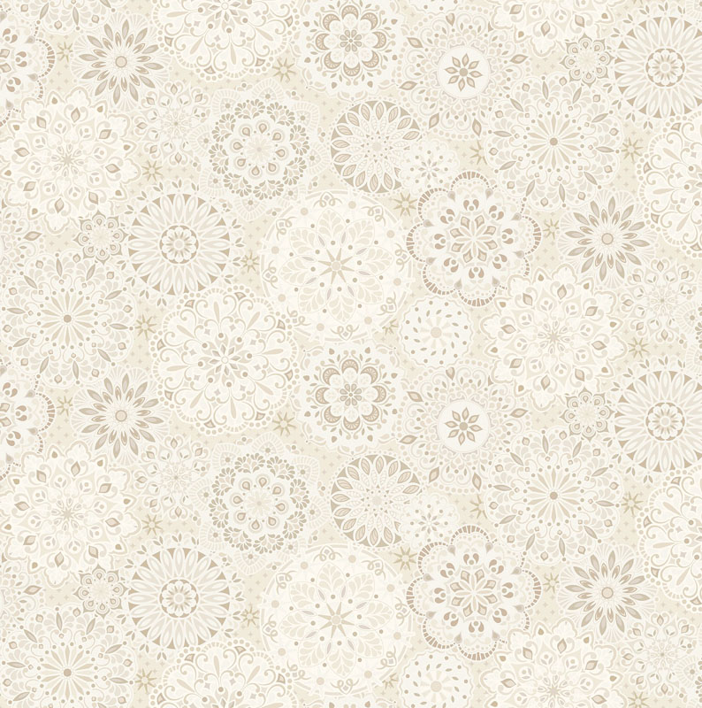 Shadow And Stone By Contempo Studio For Benartex - Medallions Ivory