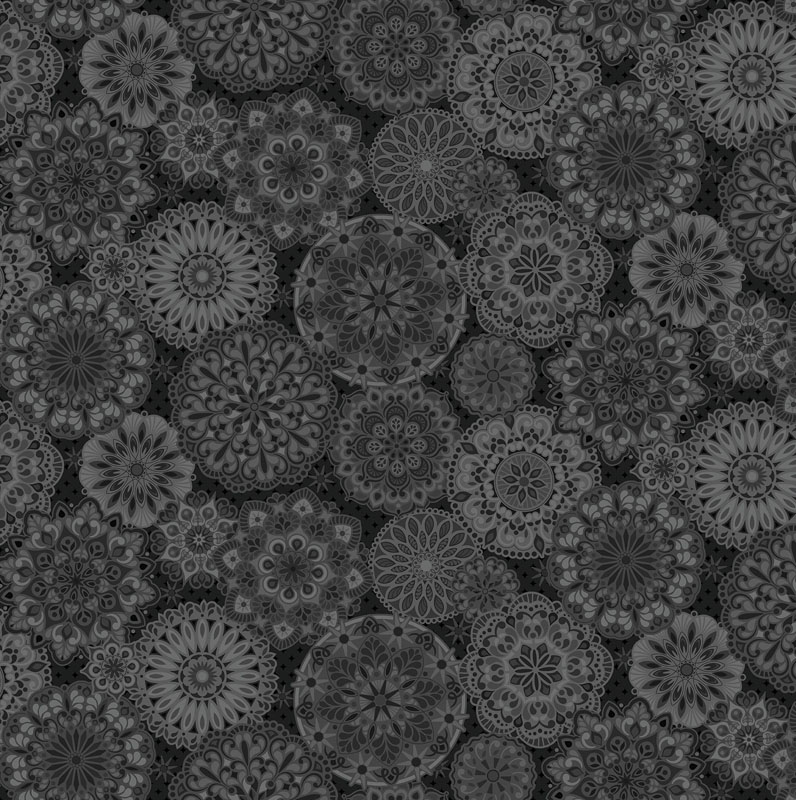 Shadow And Stone By Contempo Studio For Benartex - Medallions Ebony