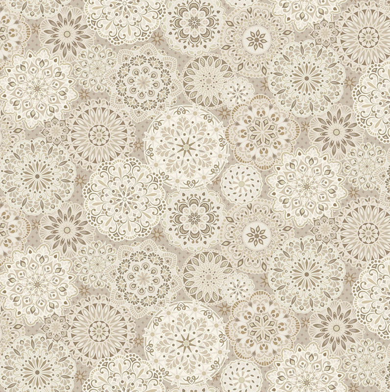 Shadow And Stone By Contempo Studio For Benartex - Medallions Parchment