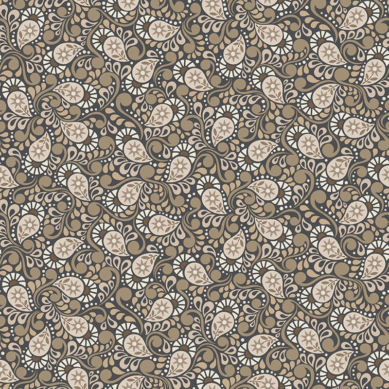Shadow And Stone By Contempo Studio For Benartex - Paisley Ebony