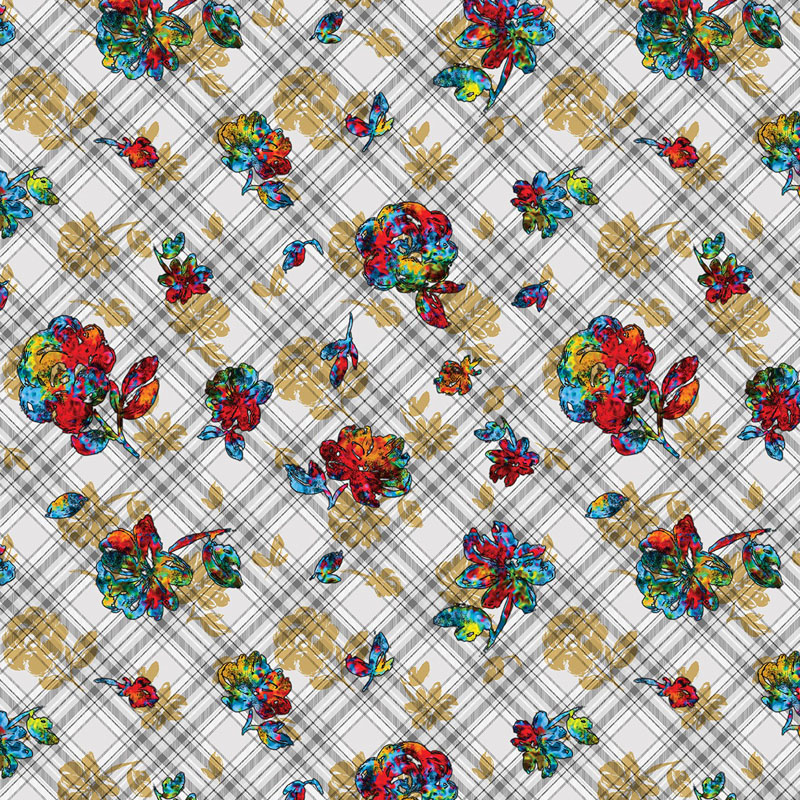 Grunge Gone Glam By Jane Clauss For Benartex - Prism Plaid Lawn