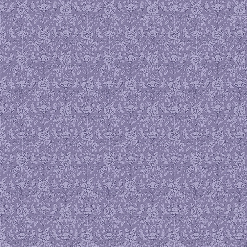 Emma\'s Farmhouse By Fox And Fables For Benartex - Fairytale Tonal Lavender
