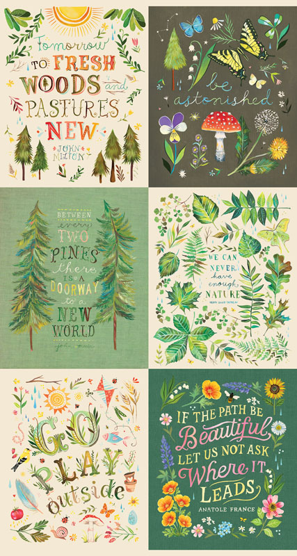 A Forest Tale By Katie Daisy For Benartex - Panel - Multi