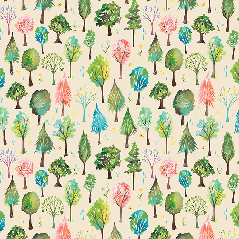 A Forest Tale By Katie Daisy For Benartex - Natural