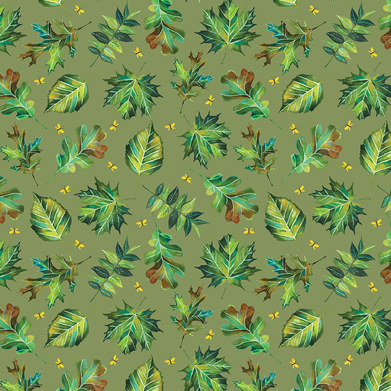 A Forest Tale By Katie Daisy For Benartex - Leaf