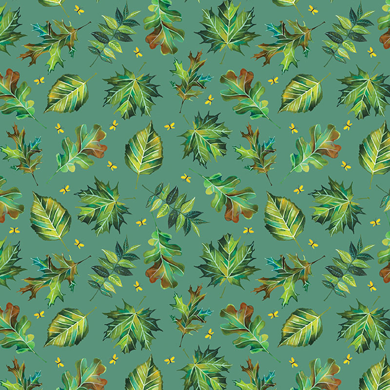 A Forest Tale By Katie Daisy For Benartex - Teal