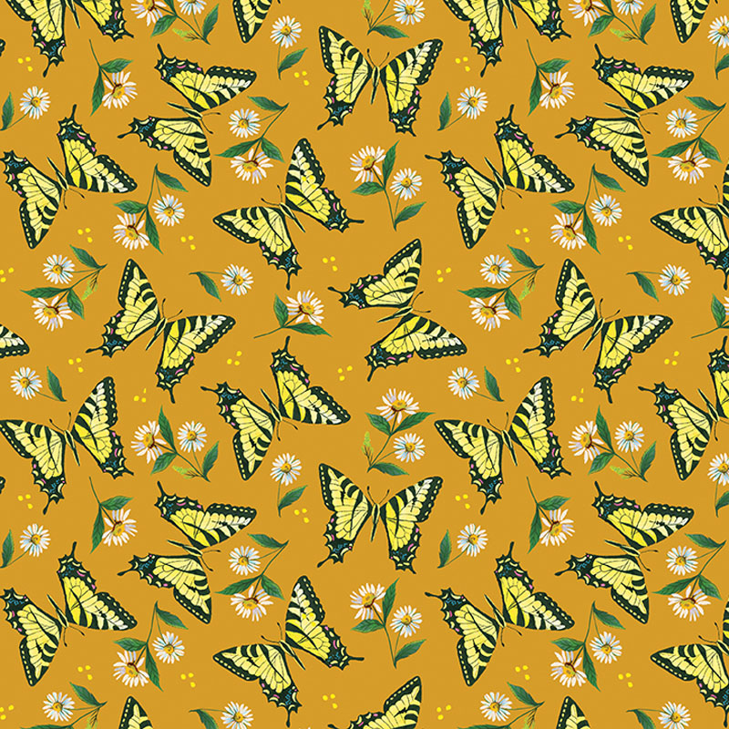 A Forest Tale By Katie Daisy For Benartex - Dark Gold