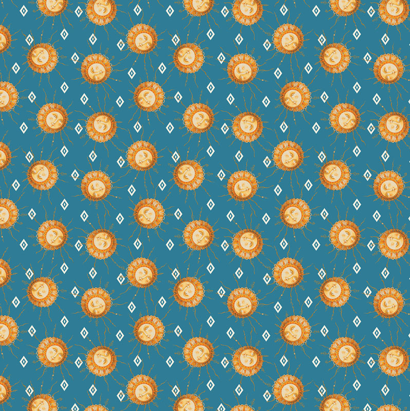 Sun Festival By David Galchutt For Benartex - Teal