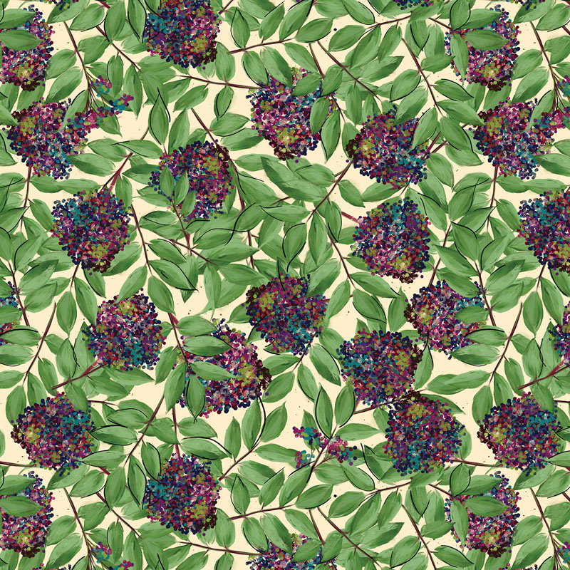 Hedgerow By Rachel Rossi For Benartex - Under The Elderberry Natural