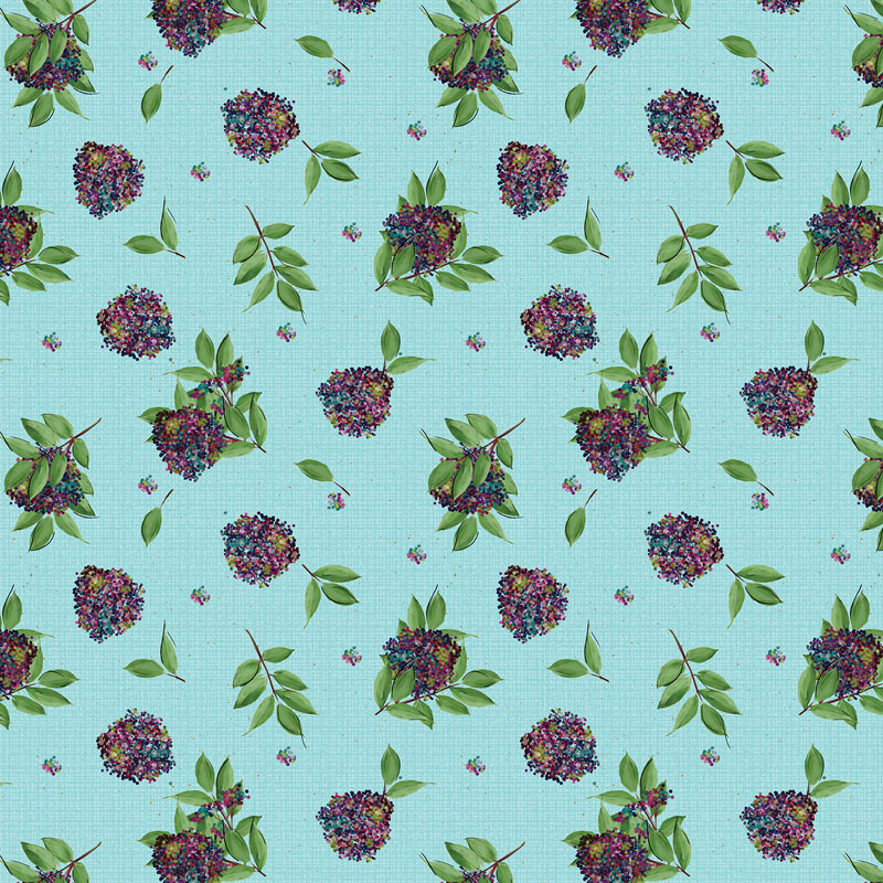 Hedgerow By Rachel Rossi For Benartex - Gathered Light Teal