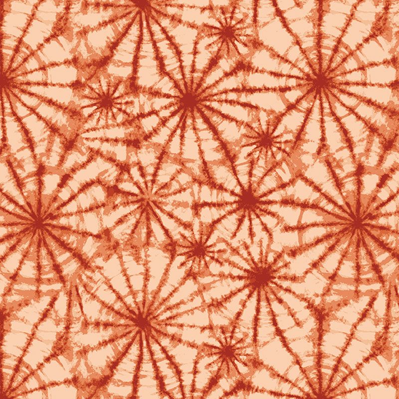 Hedgerow By Rachel Rossi For Benartex - Shibori Circles Terracotta