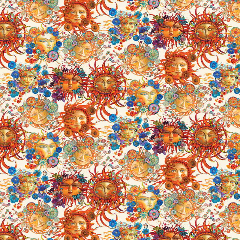 Sun Festival By David Galchutt For Benartex - Cream/Multi
