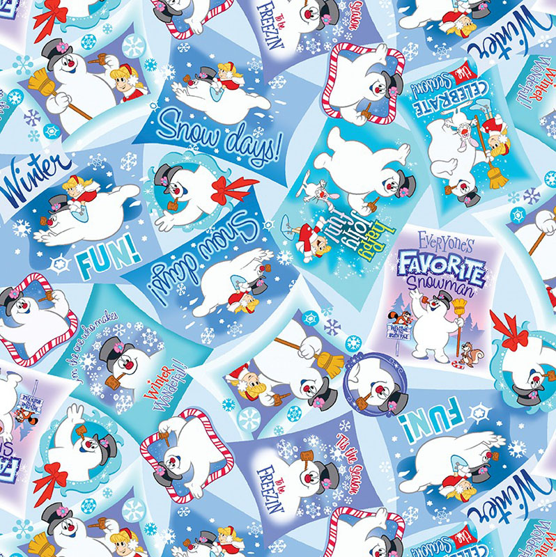 Frosty The Snowman By Warner Bros For Benartex - Winter Greetings Aqua