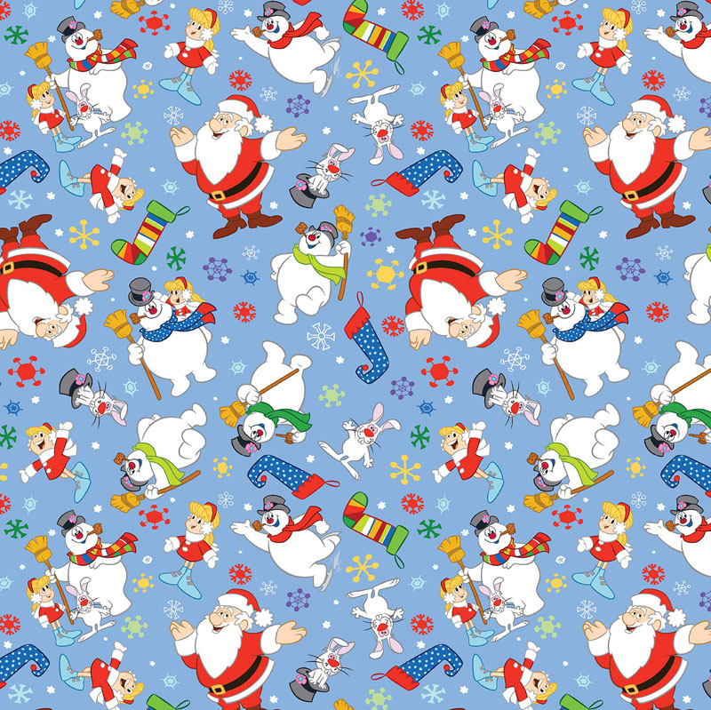 Frosty The Snowman Minkee 60" By Warner Bros For Benartex - Light Blue