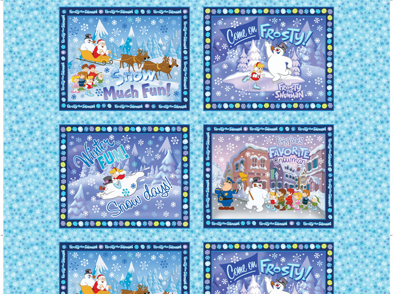 Frosty The Snowman Minkee 60" By Warner Bros For Benartex - Aqua