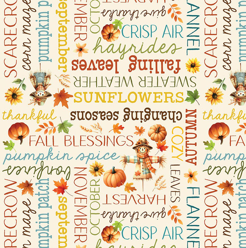 Harvest Friends By Kanvas Studio For Benartex - Cream