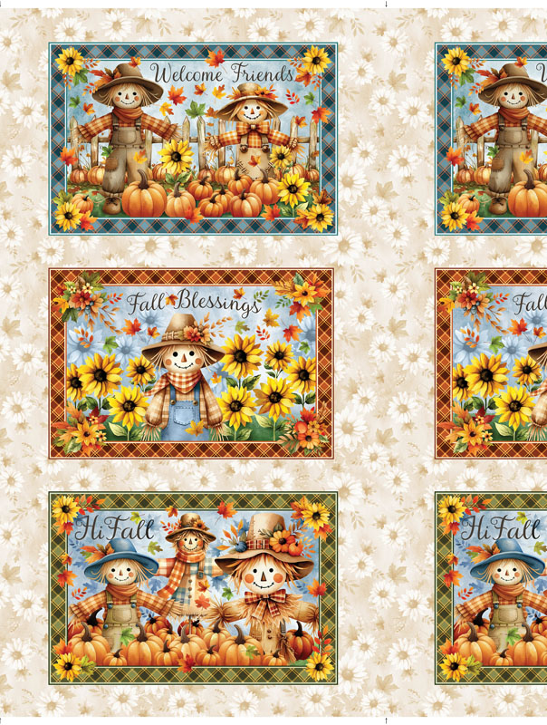 Harvest Friends By Kanvas Studio For Benartex - Panel - Ecru