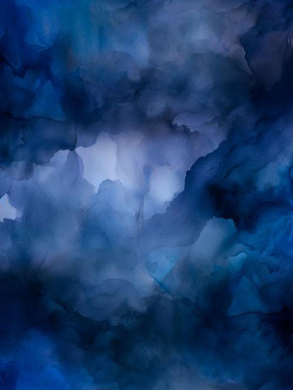 Ombre Dream By V And Co For Moda - Digital Print - Marine