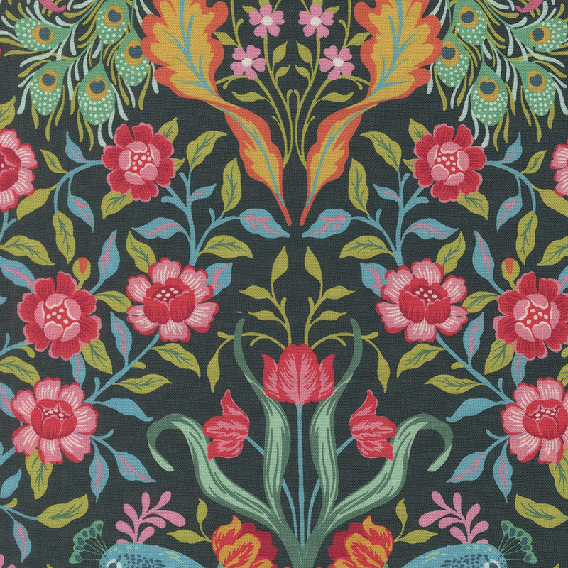 Tilbury Garden By Crystal Manning For Moda - Digital Print - Prussian Blue