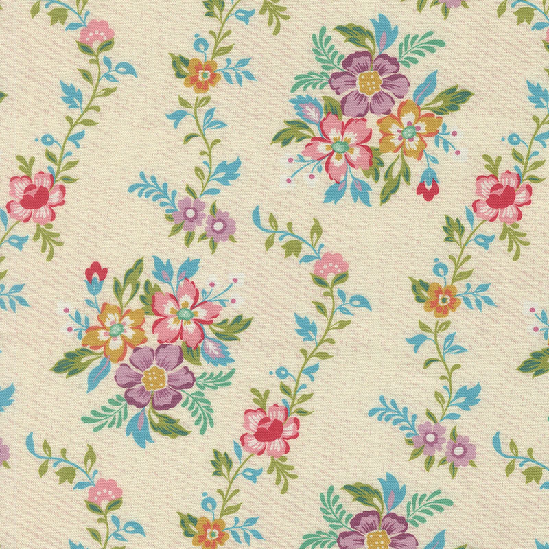 Tilbury Garden By Crystal Manning For Moda - Digital Print - Porcelain
