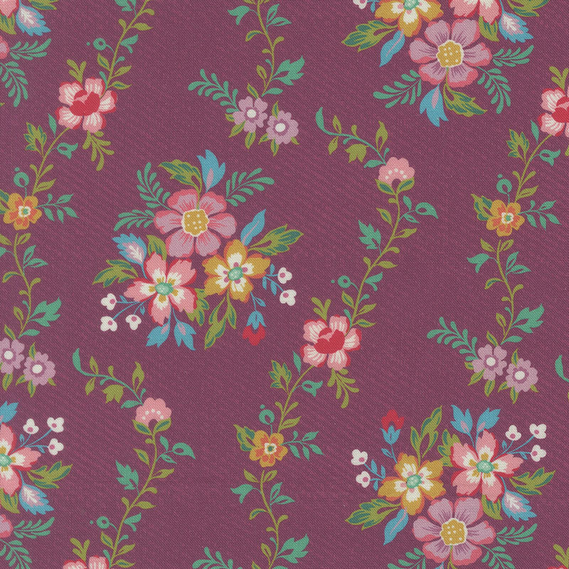 Tilbury Garden By Crystal Manning For Moda - Digital Print - Cyclamen