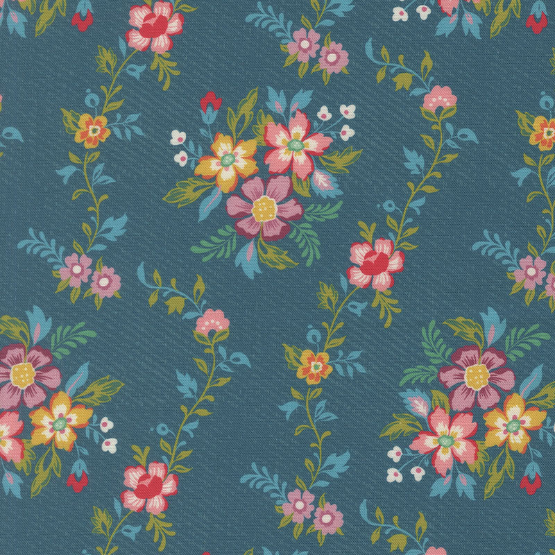 Tilbury Garden By Crystal Manning For Moda - Digital Print - Horizon Blue