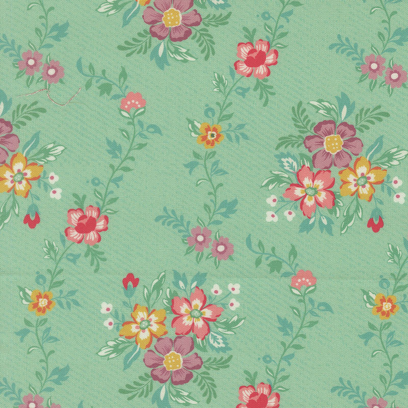 Tilbury Garden By Crystal Manning For Moda - Digital Print - Aqua
