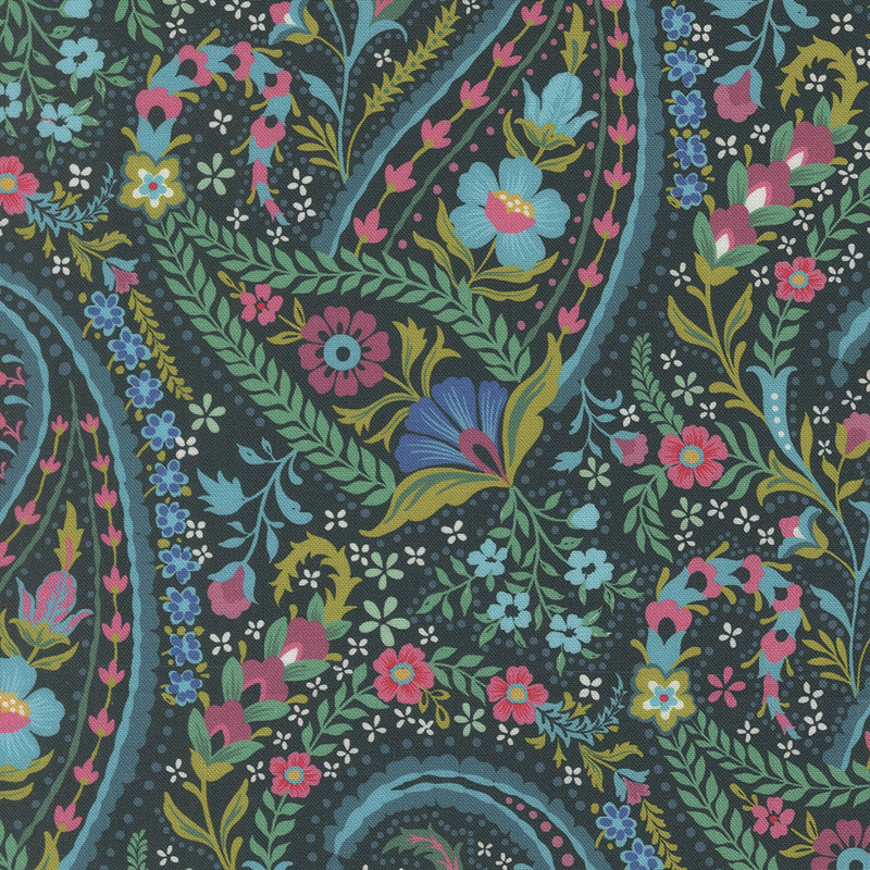 Tilbury Garden By Crystal Manning For Moda - Digital Print - Prussian Blue