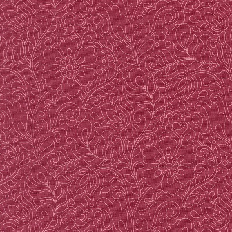 Tilbury Garden By Crystal Manning For Moda - Digital Print - Pomegranate