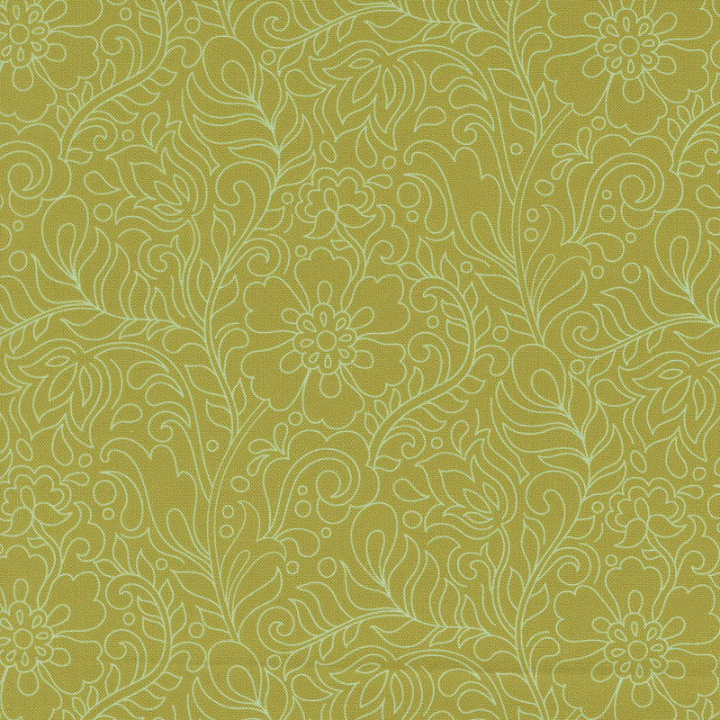 Tilbury Garden By Crystal Manning For Moda - Digital Print - Pesto