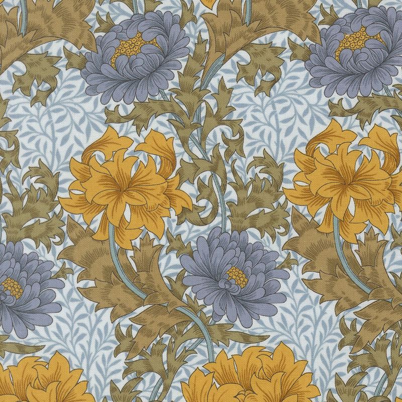 Morris Melody By Barbara Brackman For Moda - Sky