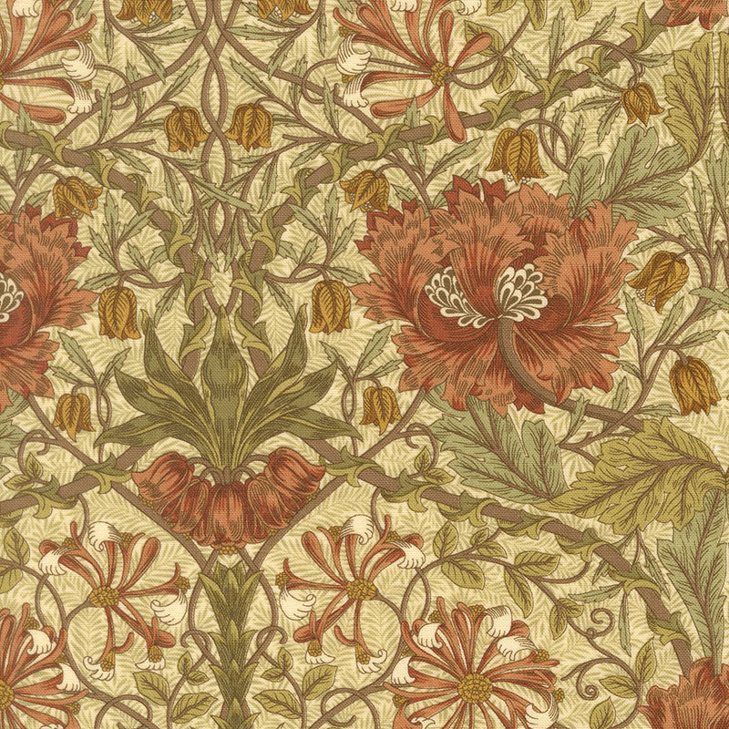 Morris Melody By Barbara Brackman For Moda - Parchment