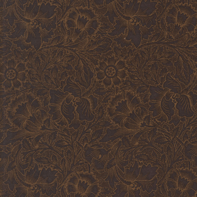 Morris Melody By Barbara Brackman For Moda - Chocolate