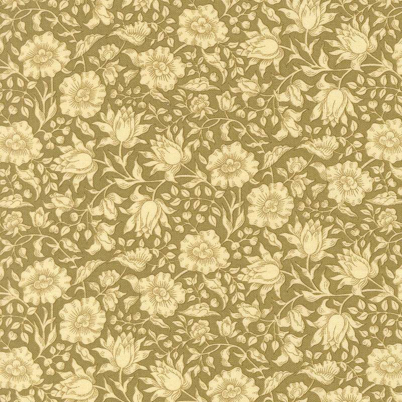Morris Melody By Barbara Brackman For Moda - Sage