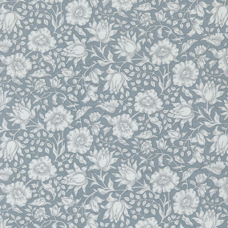 Morris Melody By Barbara Brackman For Moda - Sky
