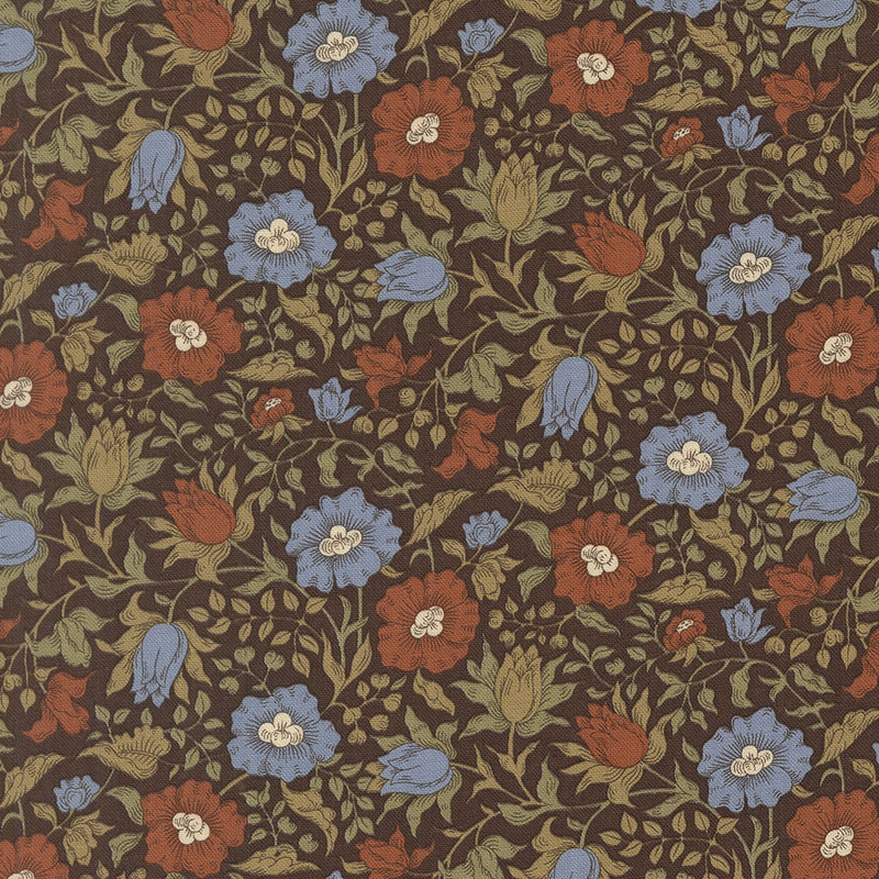 Morris Melody By Barbara Brackman For Moda - Chocolate