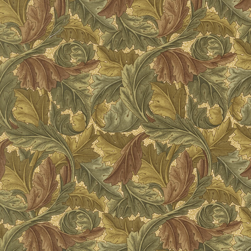 Morris Melody By Barbara Brackman For Moda - Parchment