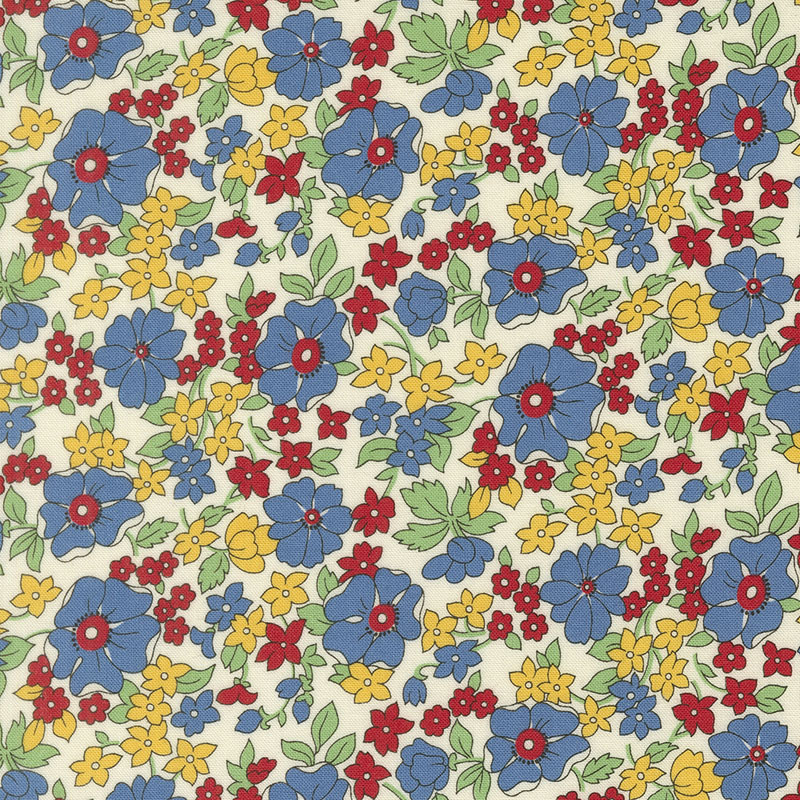 30\'s Playtime Iris\'s Garden By Linzee Mccray For Moda - Eggshell
